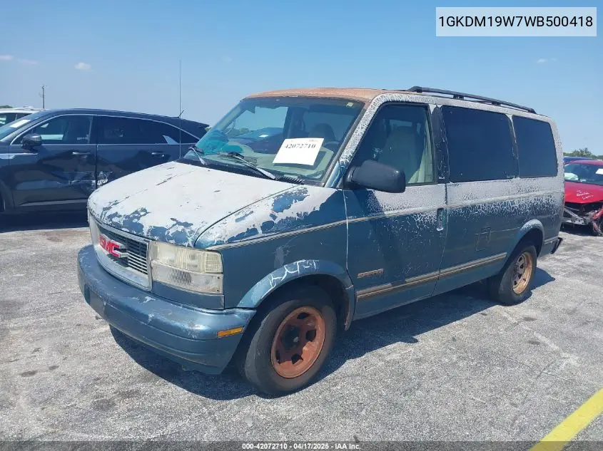 1998 GMC Safari Sle VIN: 1GKDM19W7WB500418 Lot: 42072710