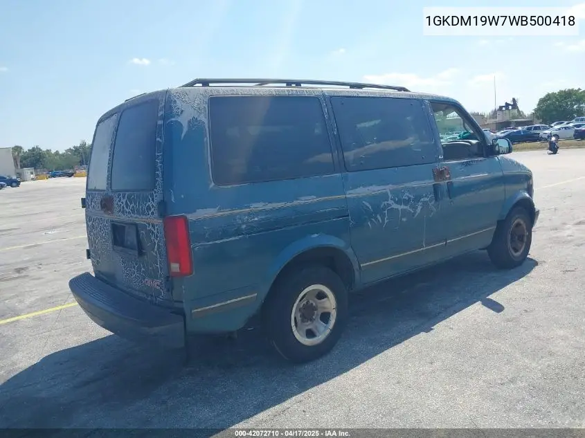 1998 GMC Safari Sle VIN: 1GKDM19W7WB500418 Lot: 42072710