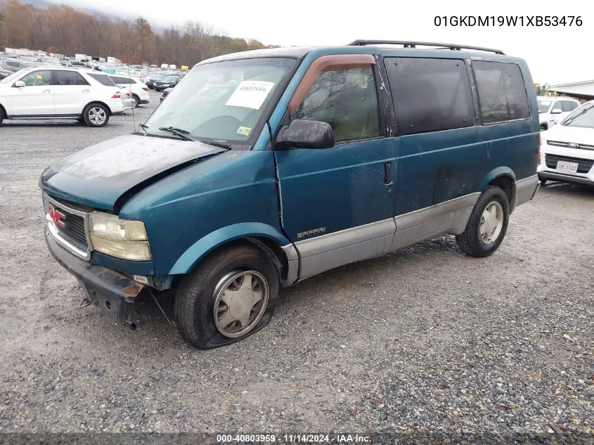 1999 GMC Safari Slt VIN: 01GKDM19W1XB53476 Lot: 40803959