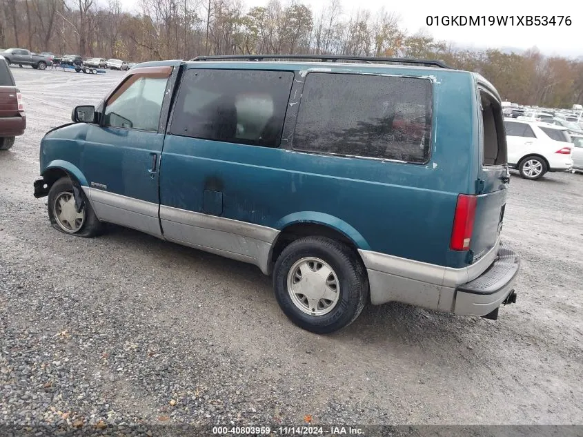 1999 GMC Safari Slt VIN: 01GKDM19W1XB53476 Lot: 40803959