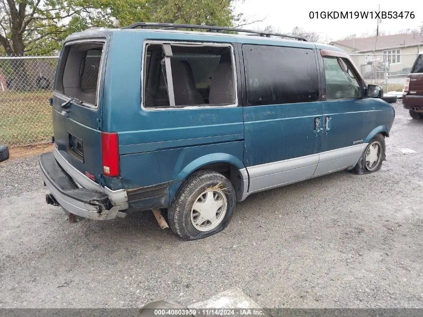 1999 GMC Safari Slt VIN: 01GKDM19W1XB53476 Lot: 40803959