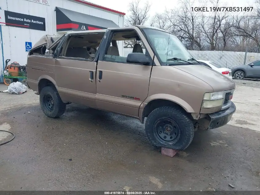 1999 GMC Safari Slt VIN: 1GKEL19W7XB531497 Lot: 41975874