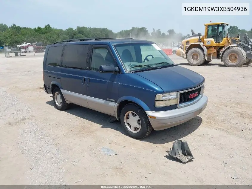 1999 GMC Safari Slt VIN: 1GKDM19W3XB504936 Lot: 42593633