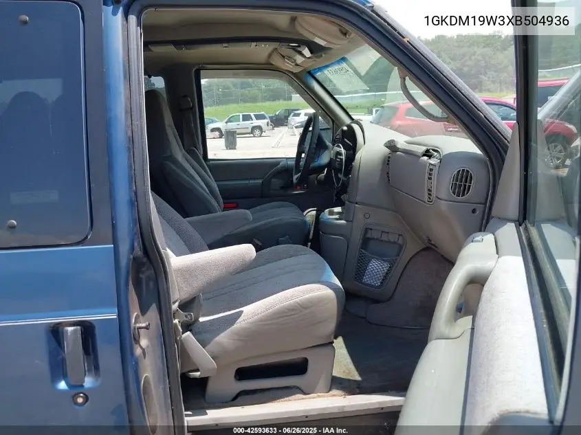 1999 GMC Safari Slt VIN: 1GKDM19W3XB504936 Lot: 42593633