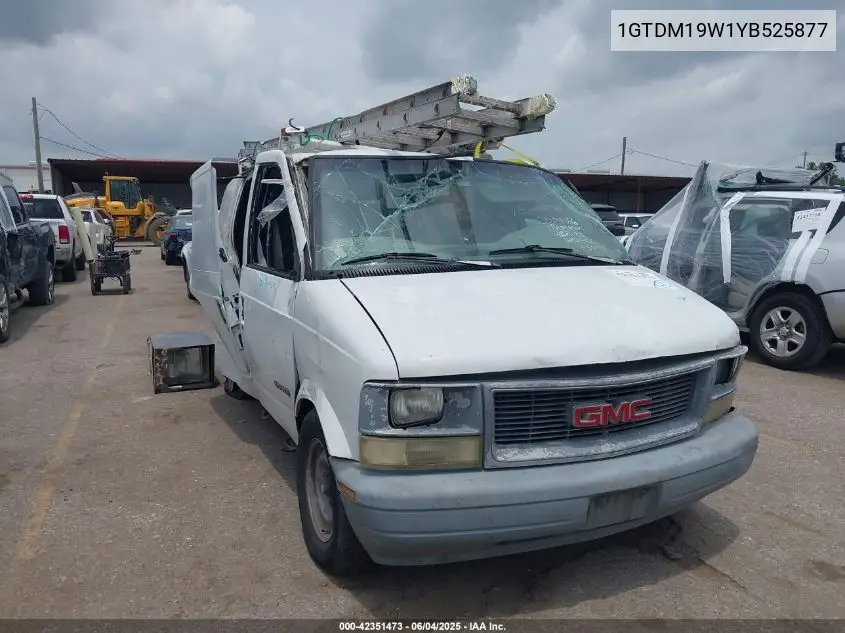 2000 GMC Safari Standard VIN: 1GTDM19W1YB525877 Lot: 42351473
