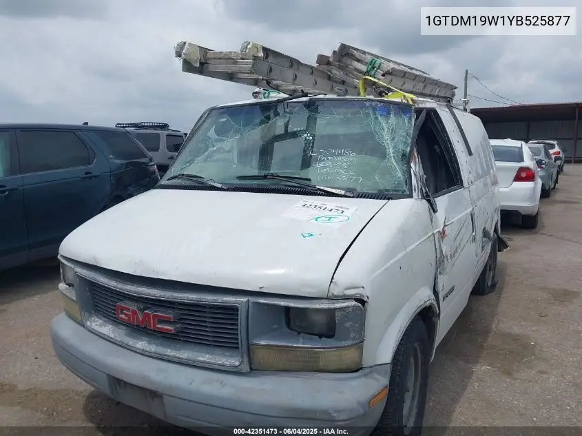 2000 GMC Safari Standard VIN: 1GTDM19W1YB525877 Lot: 42351473