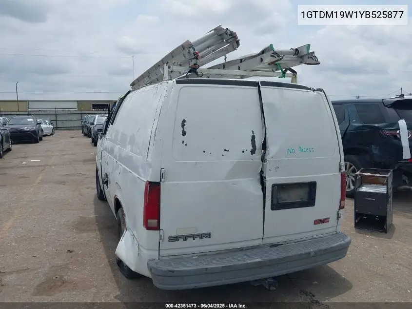 2000 GMC Safari Standard VIN: 1GTDM19W1YB525877 Lot: 42351473