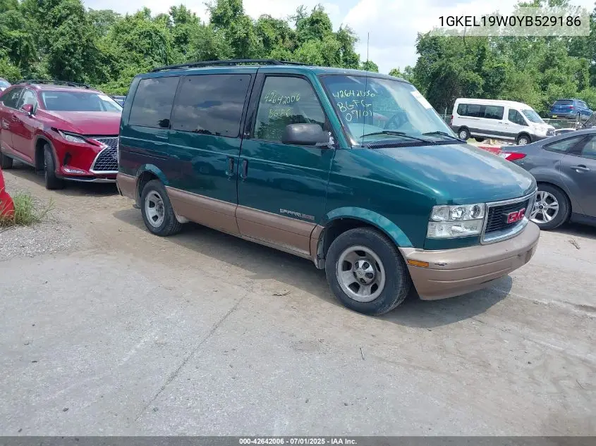 2000 GMC Safari Sl VIN: 1GKEL19W0YB529186 Lot: 42642006
