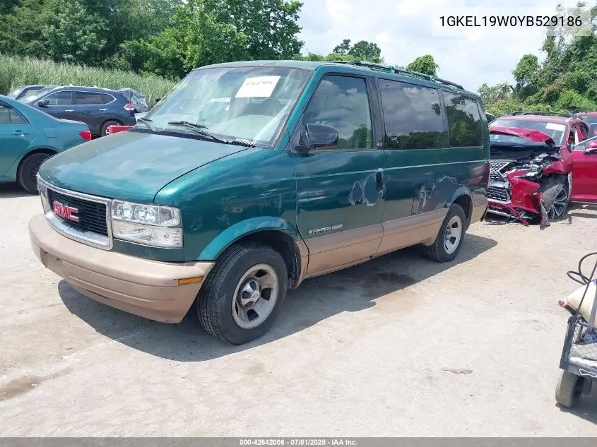 2000 GMC Safari Sl VIN: 1GKEL19W0YB529186 Lot: 42642006