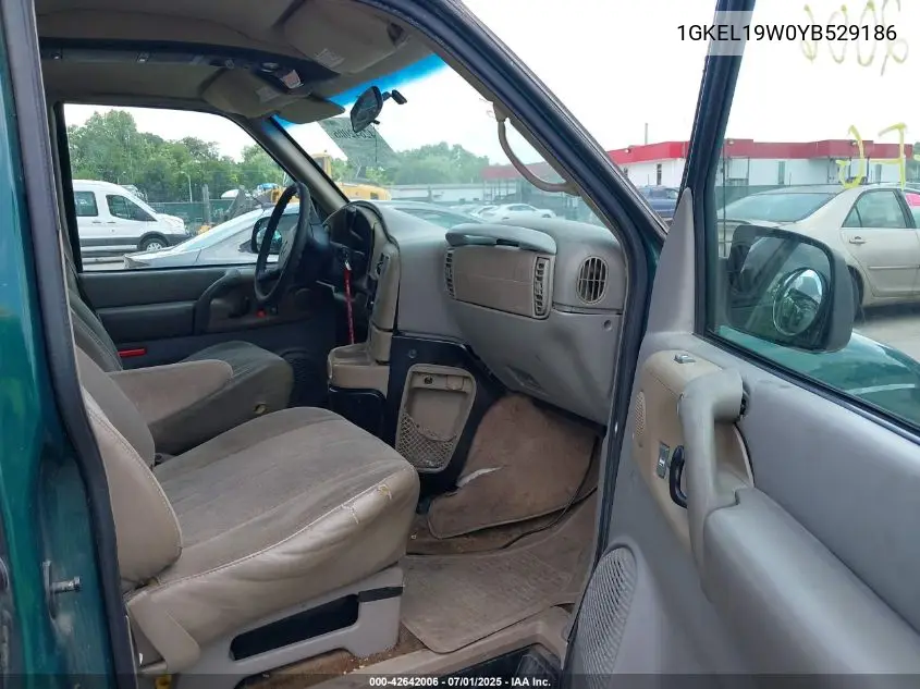 2000 GMC Safari Sl VIN: 1GKEL19W0YB529186 Lot: 42642006