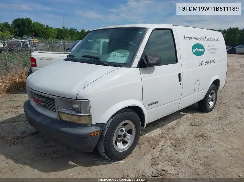 2001 GMC Safari Sl VIN: 1GTDM19W11B511189 Lot: 42205772