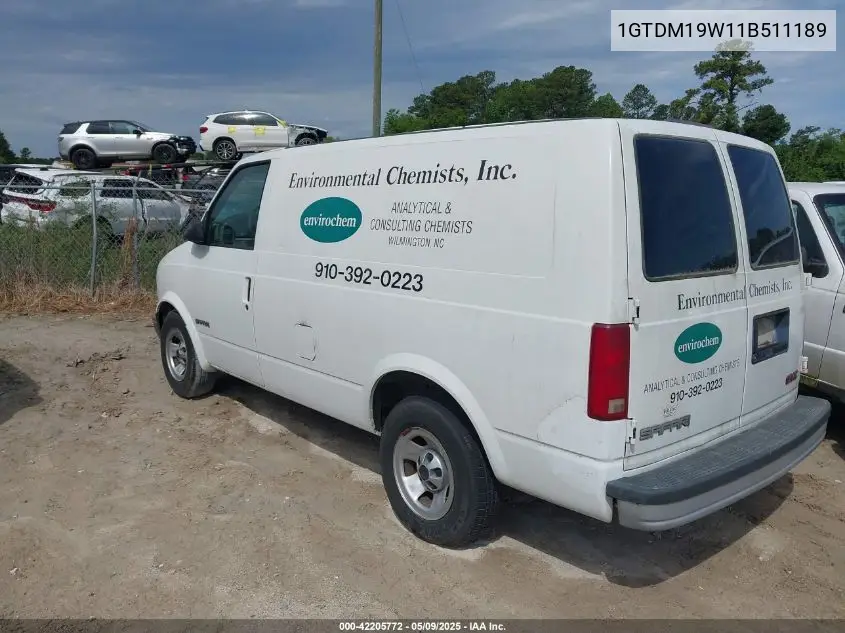 2001 GMC Safari Sl VIN: 1GTDM19W11B511189 Lot: 42205772