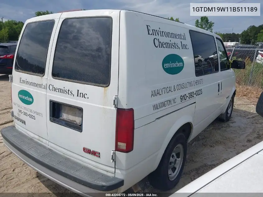 2001 GMC Safari Sl VIN: 1GTDM19W11B511189 Lot: 42205772