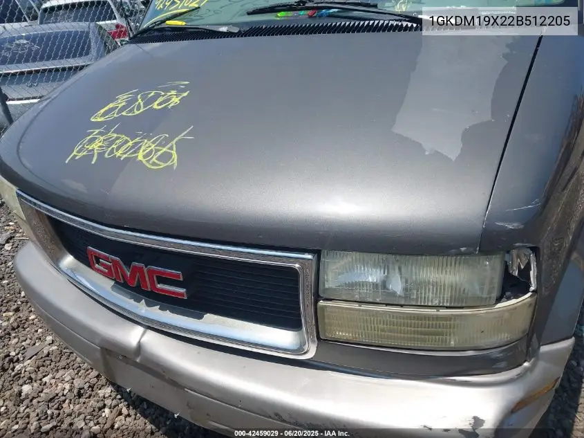 2002 GMC Safari Sle VIN: 1GKDM19X22B512205 Lot: 42459029