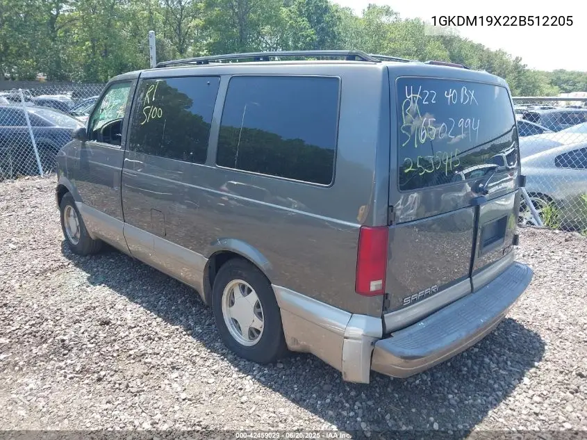 2002 GMC Safari Sle VIN: 1GKDM19X22B512205 Lot: 42459029