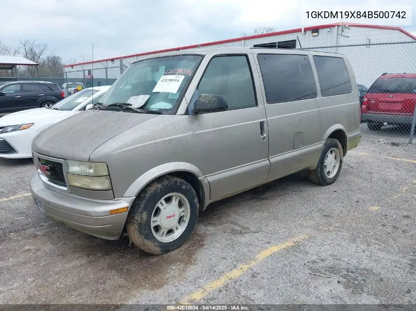 2004 GMC Safari VIN: 1GKDM19X84B500742 Lot: 42038034