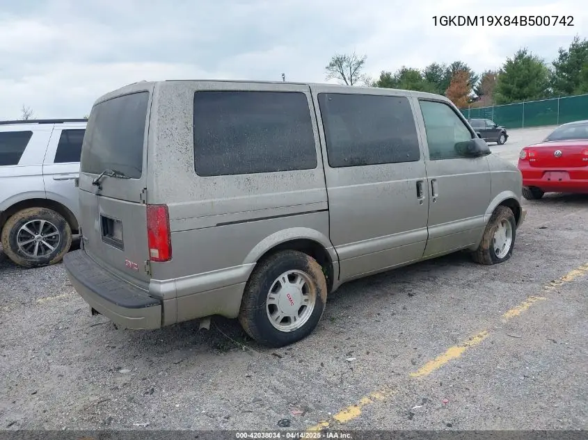 2004 GMC Safari VIN: 1GKDM19X84B500742 Lot: 42038034