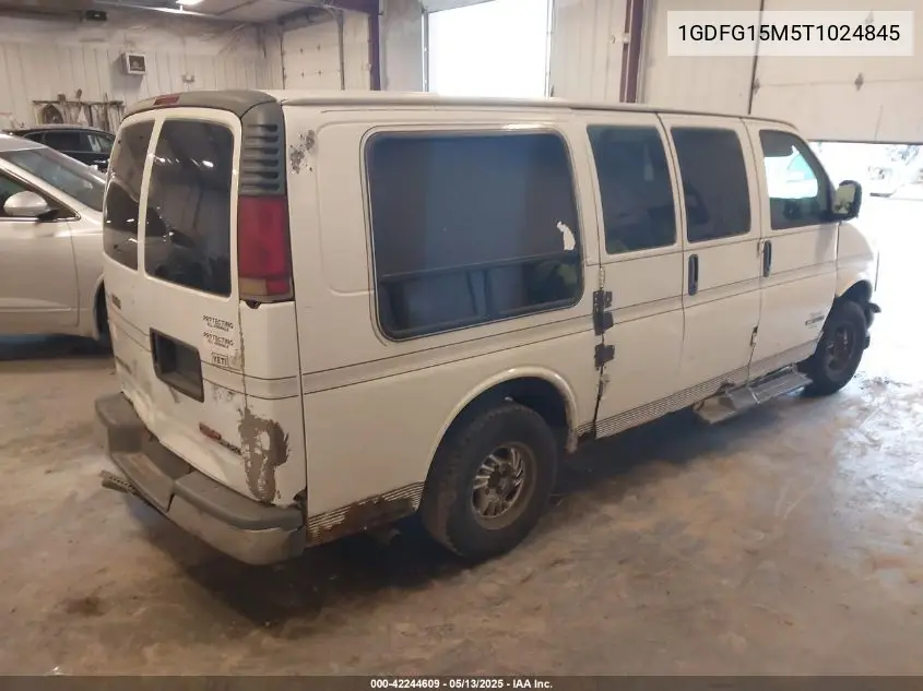1996 GMC Savana Rv G1500 VIN: 1GDFG15M5T1024845 Lot: 42244609