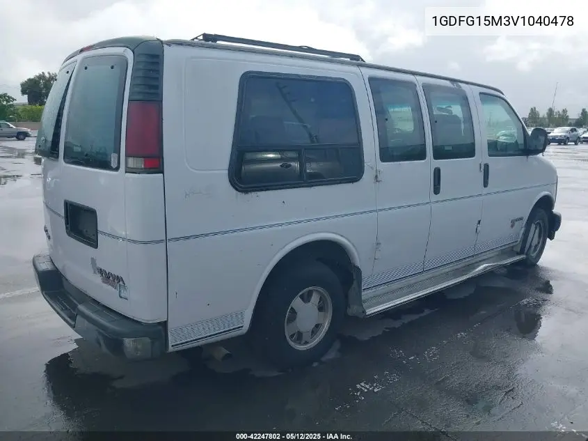1997 GMC Savana Rv VIN: 1GDFG15M3V1040478 Lot: 42247802