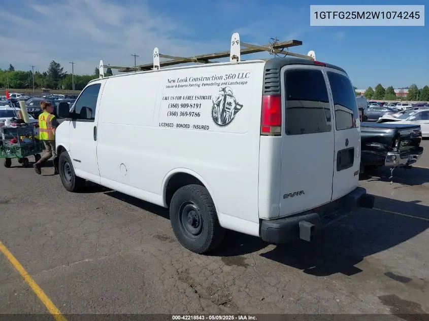 1998 GMC Savana Standard VIN: 1GTFG25M2W1074245 Lot: 42218543