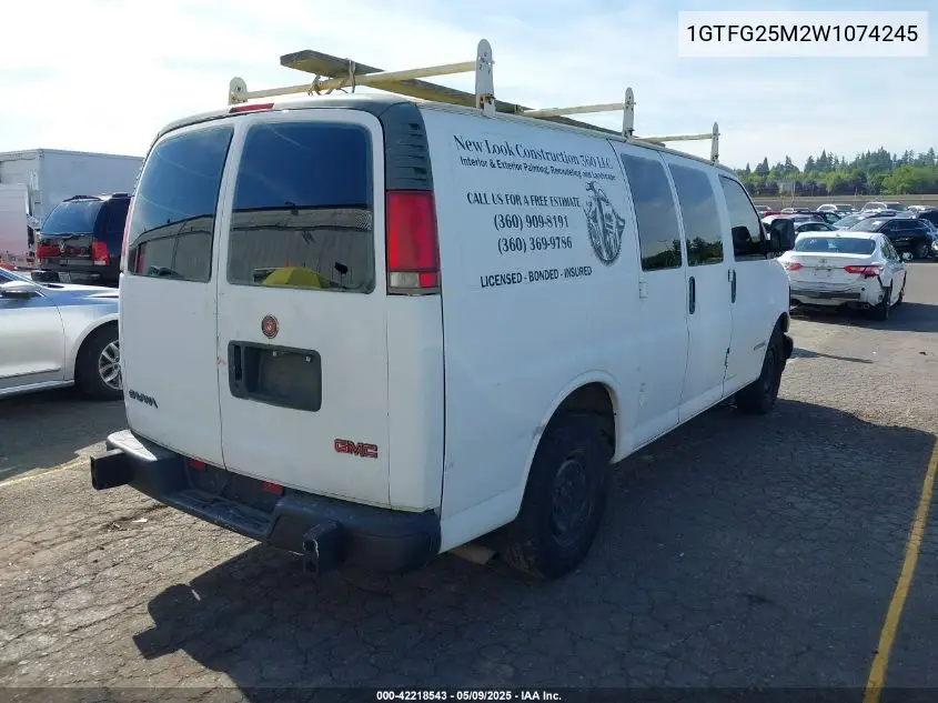 1998 GMC Savana Standard VIN: 1GTFG25M2W1074245 Lot: 42218543