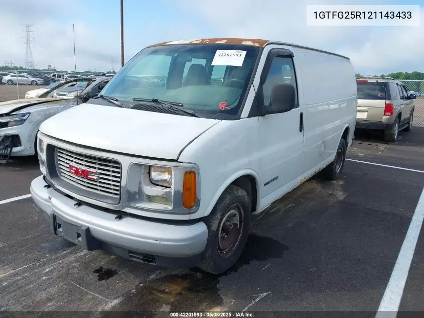 2002 GMC Savana Standard VIN: 1GTFG25R121143433 Lot: 42201593