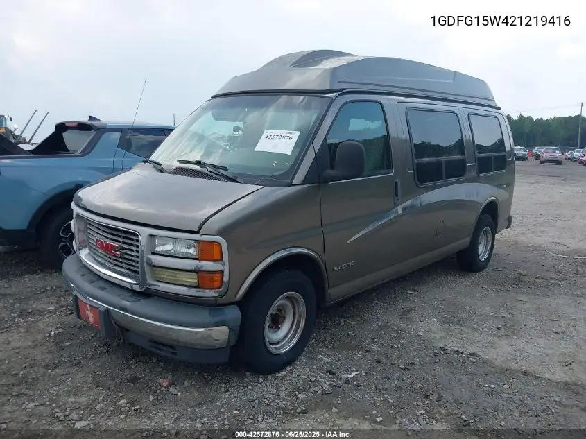 2002 GMC Savana Standard VIN: 1GDFG15W421219416 Lot: 42572876
