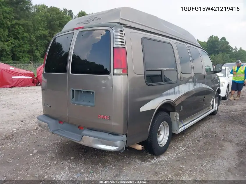 2002 GMC Savana Standard VIN: 1GDFG15W421219416 Lot: 42572876