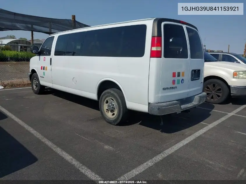 2004 GMC Savana Standard VIN: 1GJHG39U841153921 Lot: 42746631