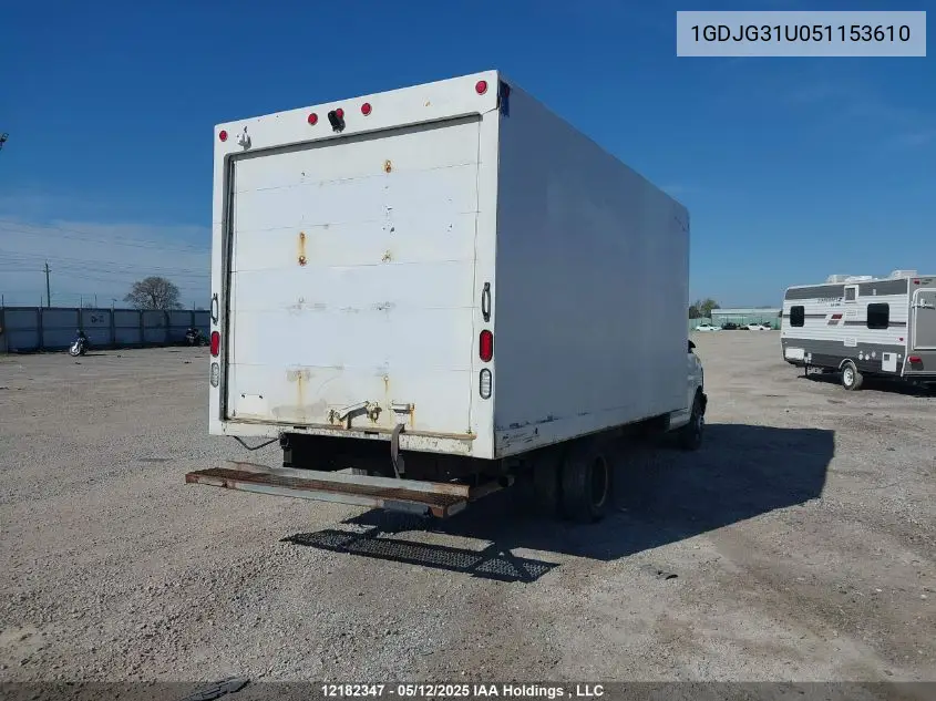 2005 GMC Savana Cutaway G3500 VIN: 1GDJG31U051153610 Lot: 12182347