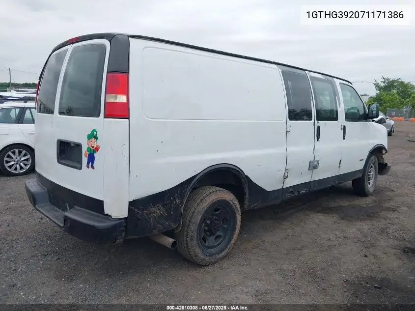 2007 GMC Savana Work Van VIN: 1GTHG392071171386 Lot: 42610308