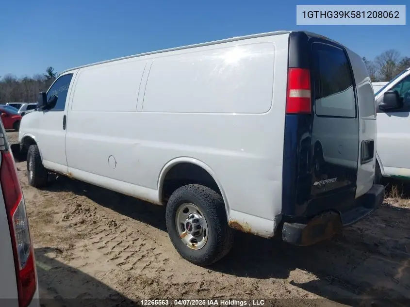 2008 GMC Savana G3500 VIN: 1GTHG39K581208062 Lot: 12265563