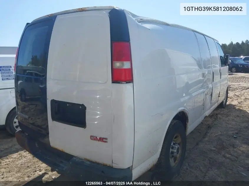 2008 GMC Savana G3500 VIN: 1GTHG39K581208062 Lot: 12265563