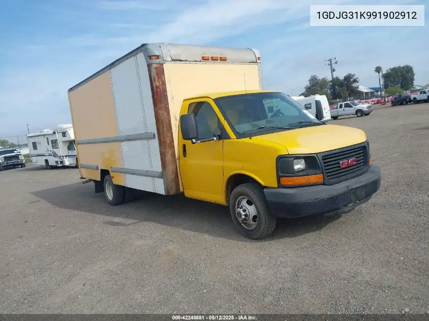 2009 GMC Savana Cutaway Work Van VIN: 1GDJG31K991902912 Lot: 42248881