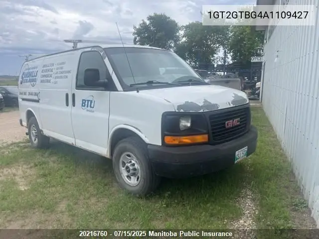 2010 GMC Savana 3500 Standard VIN: 1GT2GTBG4A1109427 Lot: 20216760