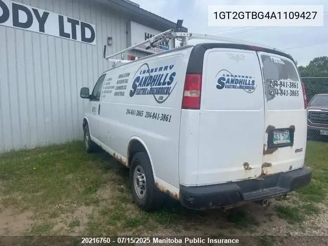 2010 GMC Savana 3500 Standard VIN: 1GT2GTBG4A1109427 Lot: 20216760