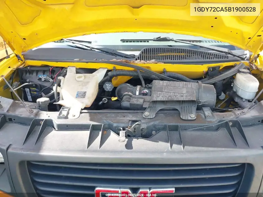 2011 GMC Savana Cutaway Work Van VIN: 1GDY72CA5B1900528 Lot: 42552440