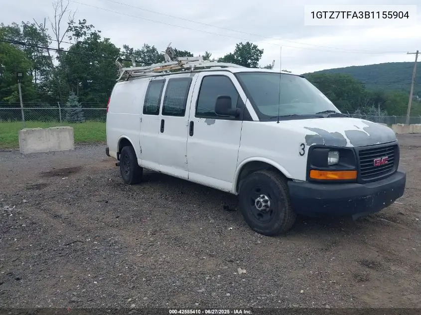 2011 GMC Savana 3500 Work Van VIN: 1GTZ7TFA3B1155904 Lot: 42585410
