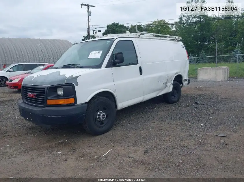 2011 GMC Savana 3500 Work Van VIN: 1GTZ7TFA3B1155904 Lot: 42585410