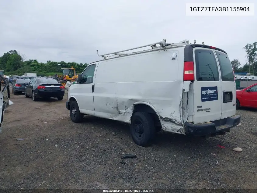 2011 GMC Savana 3500 Work Van VIN: 1GTZ7TFA3B1155904 Lot: 42585410