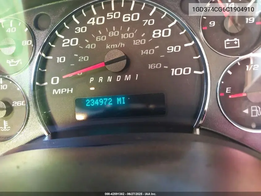 2012 GMC Savana 3500 Work Van VIN: 1GD374CG6C1904910 Lot: 42591382