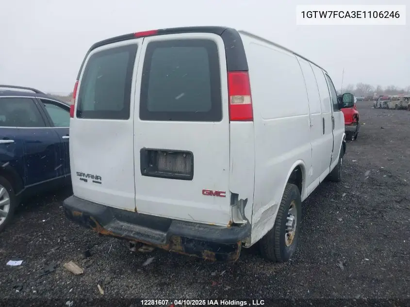 2014 GMC Savana VIN: 1GTW7FCA3E1106246 Lot: 12281607