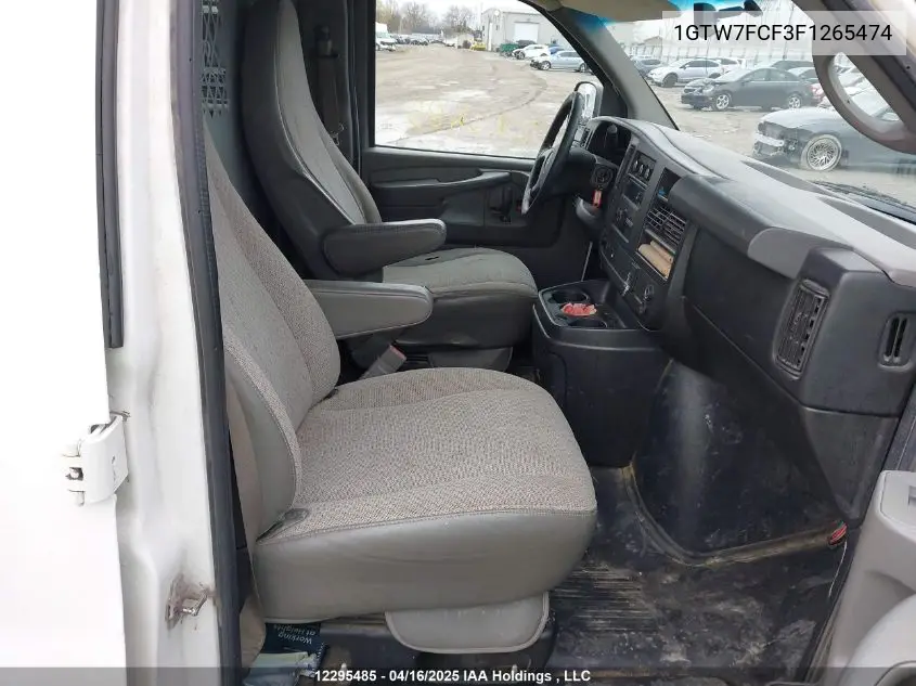2015 GMC Savana 2500 1Wt VIN: 1GTW7FCF3F1265474 Lot: 12295485