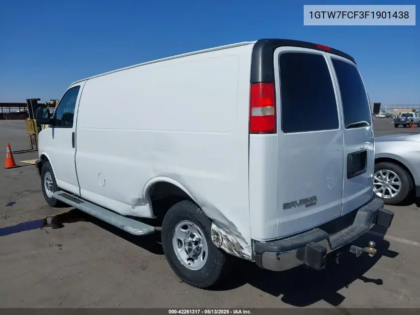 2015 GMC Savana 2500 Work Van VIN: 1GTW7FCF3F1901438 Lot: 42261317