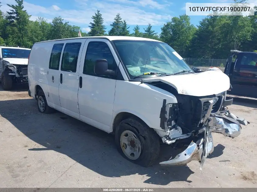 2015 GMC Savana 2500 Work Van VIN: 1GTW7FCFXF1900707 Lot: 42582609