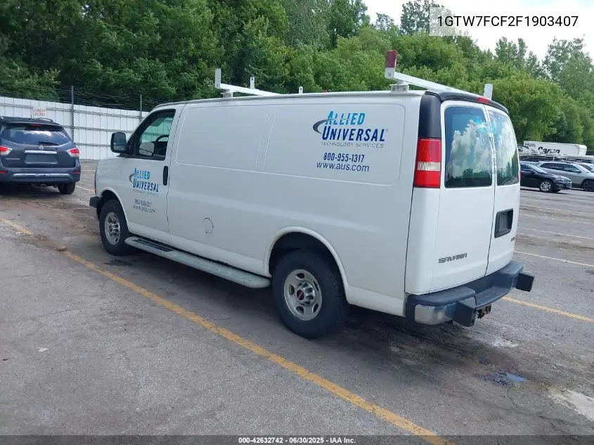 2015 GMC Savana 2500 Work Van VIN: 1GTW7FCF2F1903407 Lot: 42632742