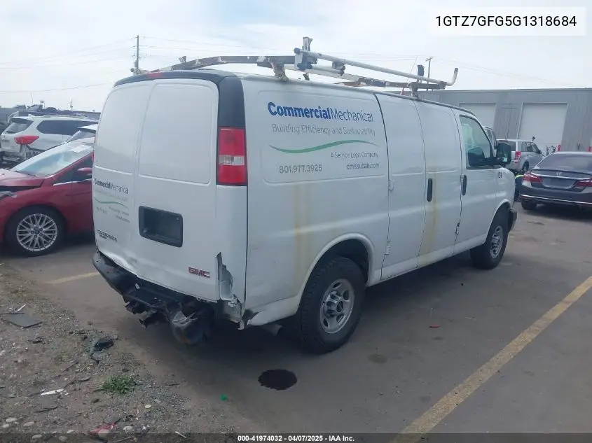 2016 GMC Savana 3500 Work Van VIN: 1GTZ7GFG5G1318684 Lot: 41974032