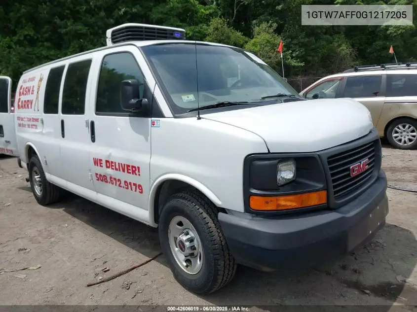 2016 GMC Savana 2500 Work Van VIN: 1GTW7AFF0G1217205 Lot: 42606019