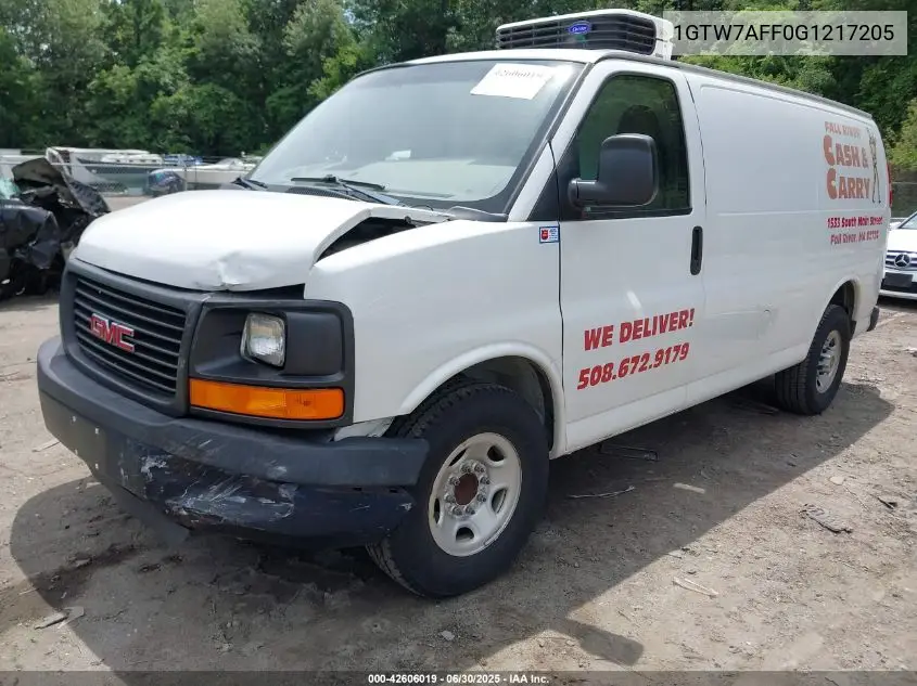 2016 GMC Savana 2500 Work Van VIN: 1GTW7AFF0G1217205 Lot: 42606019