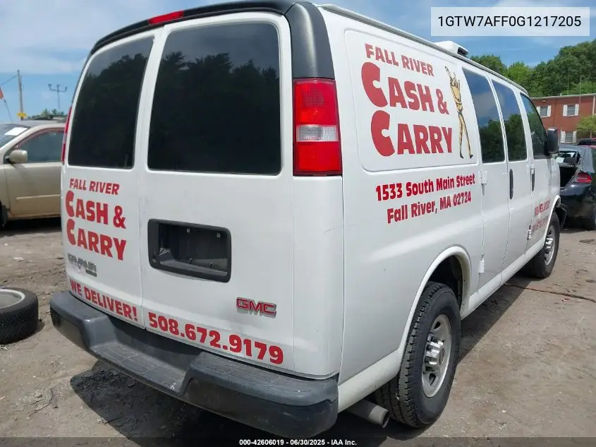2016 GMC Savana 2500 Work Van VIN: 1GTW7AFF0G1217205 Lot: 42606019